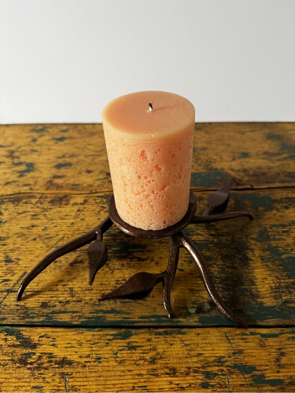 Bronze Color Pillar Candle Holder